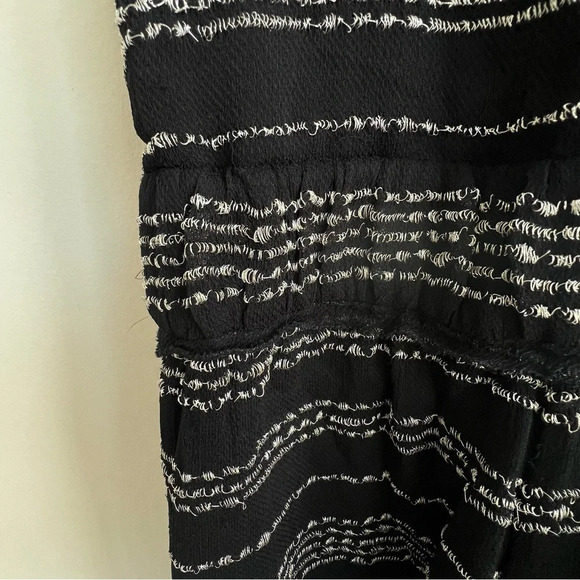 IRO Bing Black silver striped v-neck Cutout sleeveless short romper NWT 36 - Picture 8 of 16